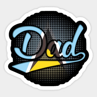 St Lucian Dad - Gift for St Lucian From St Lucia Sticker